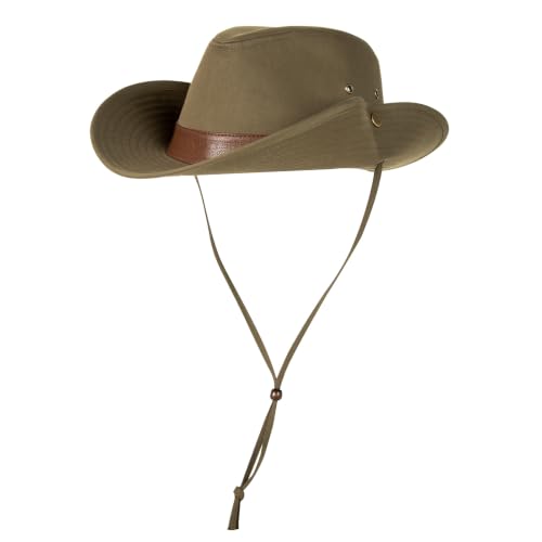 TOP-EX Aussie Safari Sun Hat for Men & Women, UPF 50+ Wide Brim, M-XXL Fit - color: Olive Green, size: Large