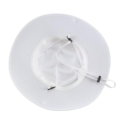 Connectyle Sun Hat for Men Women Outdoor UV Protection Safari Hat for Fishing Hiking Gardening Breathable Cowboy Hat UPF50 - color: White