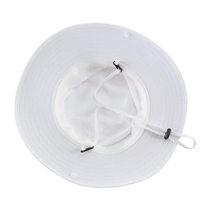 Connectyle Sun Hat for Men Women Outdoor UV Protection Safari Hat for Fishing Hiking Gardening Breathable Cowboy Hat UPF50 - color: White