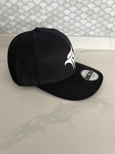 Premium Curved-Brim Snapback Hat – Adjustable High-Crown Cap, 90% Polyester 10% Cotton, Breathable Eyelets & Sweatband – Black