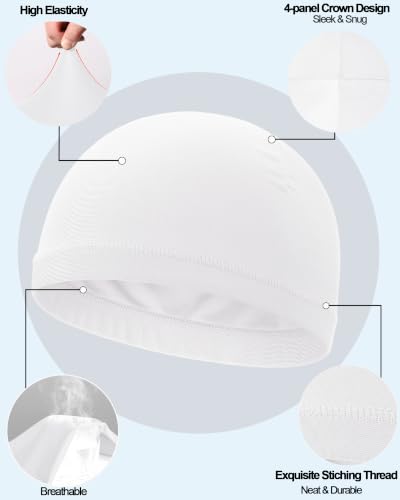 Cooling Skull Cap Cycling Motorcycle Hard Hat Helmet Liner Men - color: 4pcs (White+light Gray+dark Gray+black)