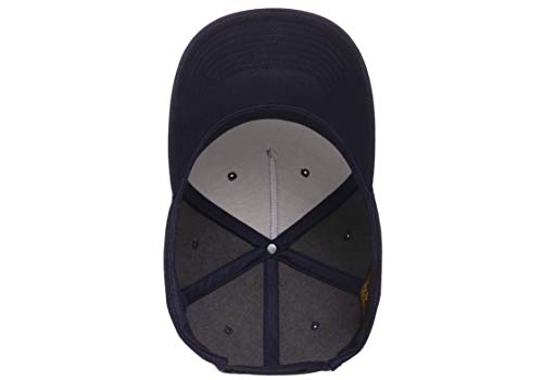 Yupoong Men's Yp Classics™ 5-Panel Premium Curved Visor Snapback Cap - color: Navy