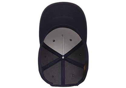Yupoong Men's Yp Classics™ 5-Panel Premium Curved Visor Snapback Cap - color: Navy