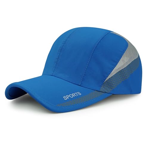 CLAPE Outdoor Sun Visor Hats Lightweight Waterproof Breathable Sports Hat UPF50+ Ultra Thin Cooling Baseball Hats - color: 02-sky Blue