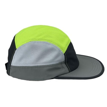 FASHIXD 5 Panel Hats for Men Baseball Cap Outdoor Sports Running Cap - color: Black/Yellow