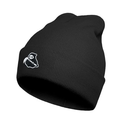 Cool Graphic Beanie for Men and Women - Black - color: Scythe
