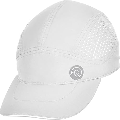 OutdoorEssentials Running Hat - Breathable Running Hats for Women & Men - Jogging Exercise Hiking Cap - Trail Baseball Tennis - color: White