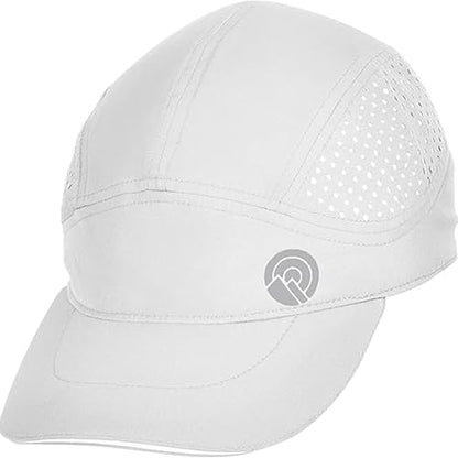 OutdoorEssentials Running Hat - Breathable Running Hats for Women & Men - Jogging Exercise Hiking Cap - Trail Baseball Tennis - color: White