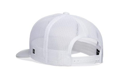 HAKA American Flag Hat | USA Mesh Trucker Snapback Comfort Baseball Cap - color: White, style: American Flag