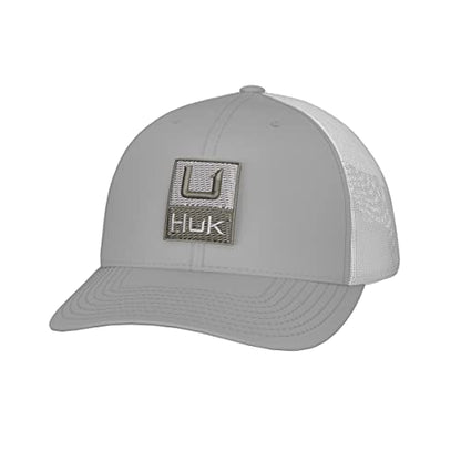 Mens Trucker Hat, Anti-Glare Snapback Fishing Hat for Men - color: Huk'd Up - Harbor Mist