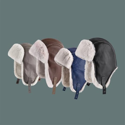 Lifup Trapper Hat for Men Aviator Hat with Goggles Hunting Cap - color: Blue
