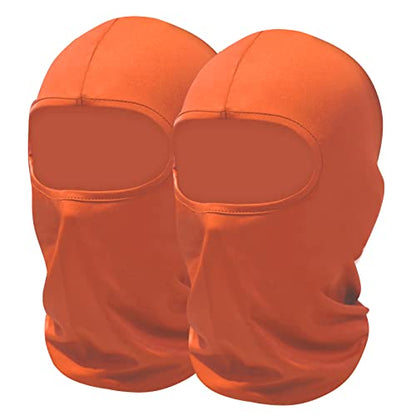 SHEVERCH 2 Pack Orange Ski Mask Balaclava Face Cover for Men Women - color: 2pack-orange