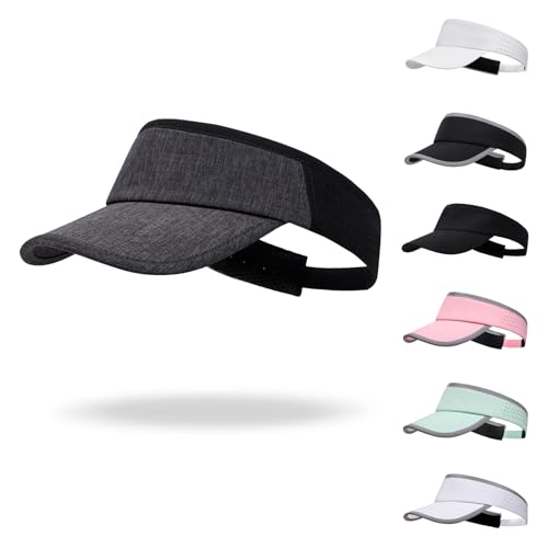 Reflective Brim Quick Dry Lightweight Visor Hat - color: Slate Gray
