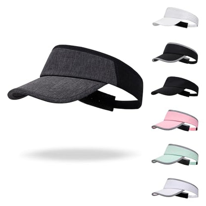 Reflective Brim Quick Dry Lightweight Visor Hat - color: Slate Gray