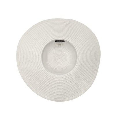 Panama Jack Women's Sun Hats - Paper Braid Straw, Assorted Styles - color: White Big Brim Hat
