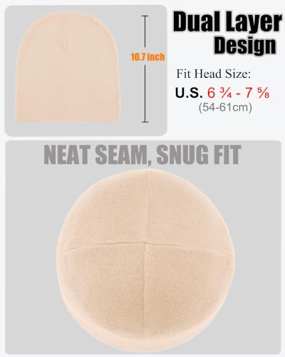 ROYBENS Thin 100% Cotton Beanie for Men Women Lightweight Slouchy Chemo Hat - color: 1pcs-pink