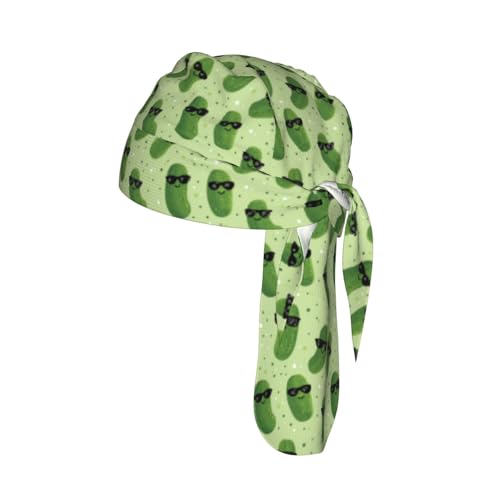 Adjustable Cycling Cap, Quick Dry Sports Bandana Skull Cap Helmet Liner - color: Pickle