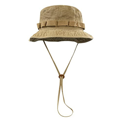 Clakllie Sun Hats for Women Men UV Protection Boonie Hats Summer Safari Jungle Hat Fishing Beach Hats UPF 50+ Camping Hats - color: Khaki-gd77