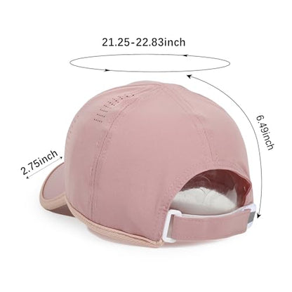 HH HOFNEN Quick Dry Baseball Hat Unstructured Athletic Golf Cap Women Men - color: 1-pink