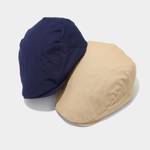 Quanhaigou Men's Cotton Flat Ivy Gatsby Newsboy Driving Hat Adjustable Irish Cabbie Ivy Driving Hunting Cap - color: Breathable Beige