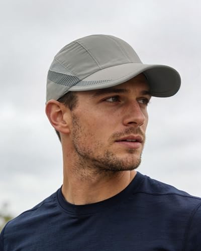 CLAPE Outdoor Sun Visor Hats Lightweight Waterproof Breathable Sports Hat UPF50+ Ultra Thin Cooling Baseball Hats - color: 02-light Grat