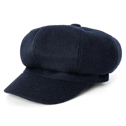 Newsboy Cabbie Baker boy hat Beret Cap for Women Pageboy Visor Paperboy Hat Sailor Fiddler Hat Adjustable - color: Navy