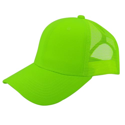 ZH 12 Pack Mesh Trucker Hats, Bulk Baseball Caps for Men and Women, Trucker Cap Wholesale - color: Light Green