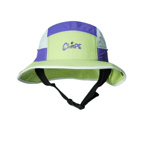 CLAPE Surf Bucket Hat with Chin Strap, Waterproof UPF 50+ Surfing Hat Packable Brimmed Boonie Hat for Women Men - color: Sh2507a-applegreen