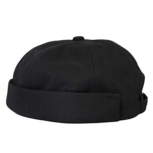 WITHMOONS Watch Cap Beanie Cotton Docker Brimless Harbour Hat VZ50060 - color: Black, size: One Size