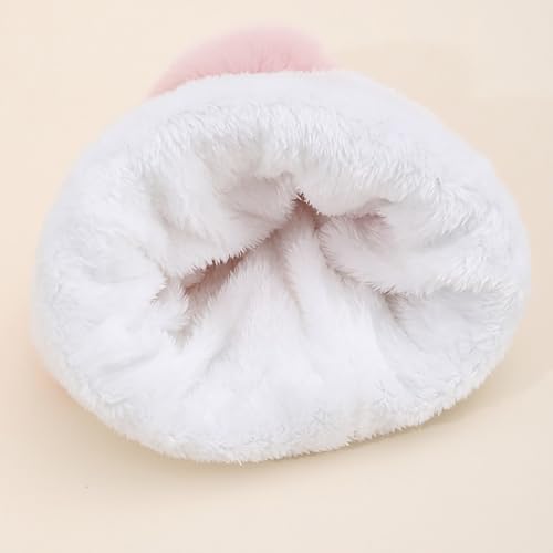 Unisex Colorful Ombre Beanie Winter Cuffed Cable Knitted Hat with Pompom - color: Black