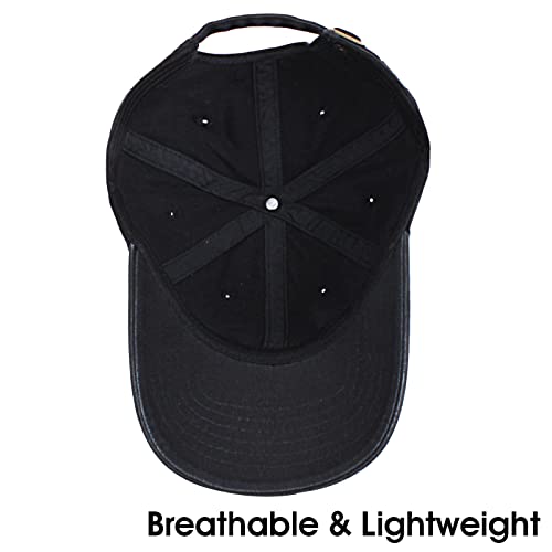 Unisex Cotton Baseball Cap Plain Blank Dad Hat Adjustable Solid Hat - color: Cem-sbc-solid Black