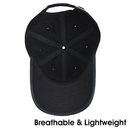 Unisex Cotton Baseball Cap Plain Blank Dad Hat Adjustable Solid Hat - color: Cem-sbc-solid Black