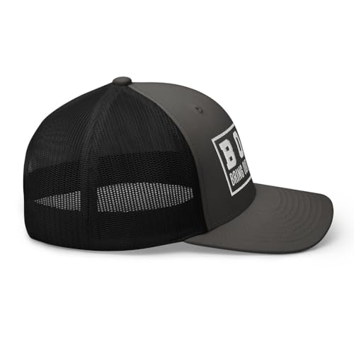 NG Boat Bring Out Ass and Titties Curved Bill Trucker Hat Mid Crown Adjustable Funny Adult Humor Cap - color: Charcoal/ Black