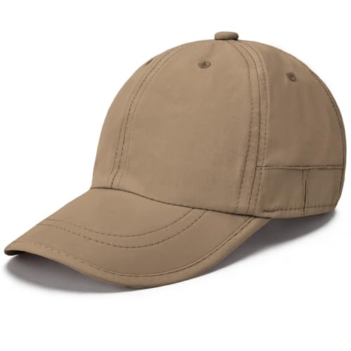 ZOORON Soft Brim Baseball Cap Low Profile Unstructured Dad Hat, Adjustable Washer Friendly Sport Hats for Golf Running - color: 1pack-brown