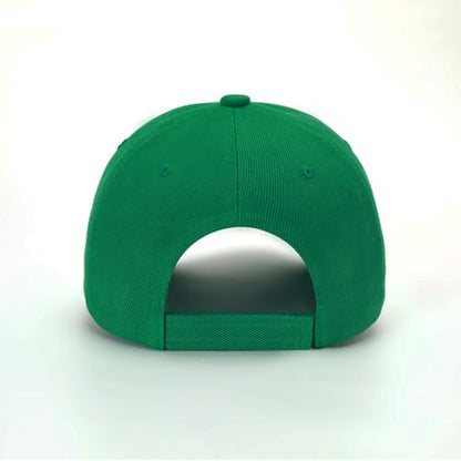 ZH Plain Adjustable Baseball Cap - Lot of 12 Unisex Blank Design Caps - color: Grass Green
