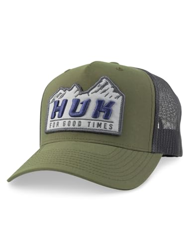 Mens Trucker Hat, Anti-Glare Snapback Fishing Hat for Men - color: Moss
