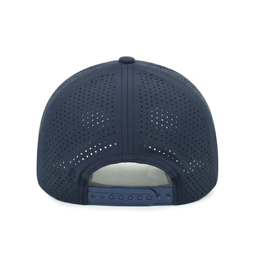 5 Panel Baseball Cap Quick Dry Mesh Snapback Hat for Women Men - color: Navy*4