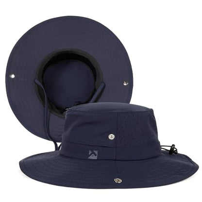 UVCoolix™ Cooling Bucket Hat Men Women UPF 50+ Wide Brim Navy Blue M/L