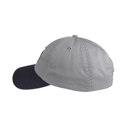 NY 3D Embroidered Dad Hat - New York Baseball Cap - color: Grey-navy