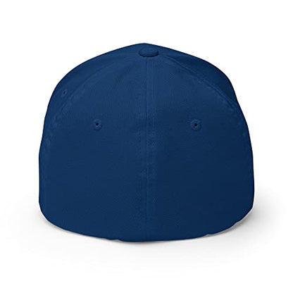 FX FAFO USA Flag Fitted Hat Embroidered Curved Bill Mid Crown Closed-Back Structured Twill Cap - color: Royal Blue, size: Large-X-Large