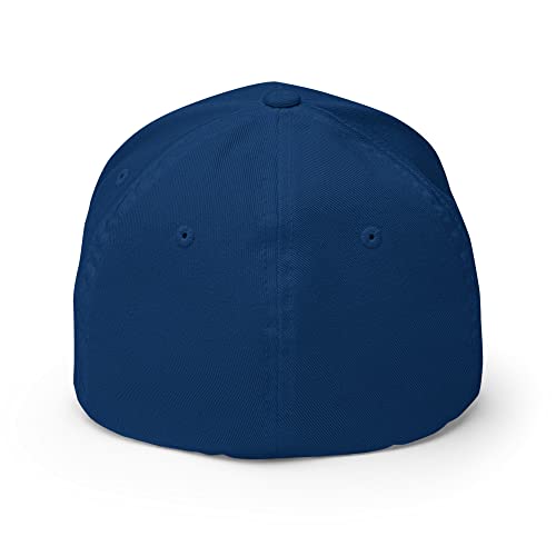 FX XRP Crypto Fitted Hat Embroidered Curved Bill Mid Crown Closed-Back Structured Twill Cap - color: Royal Blue, size: Small-Medium