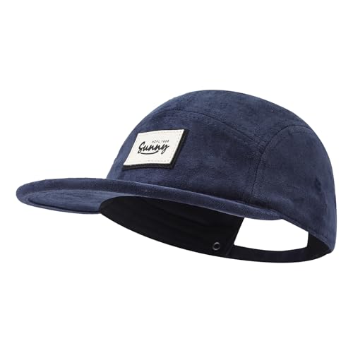 5 Panel Baseball Cap Flat Brim Hats for Men Unstructured Vintage Dad Hat Trucker Snapback Hats Urban Street Camp Hats - color: Mg-mxjppym2553-blue