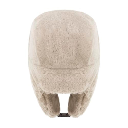 MioCloth Faux Fur Winter Earflap Russian Ushanka Hat - Fur Lined Winter Cap - color: Brown