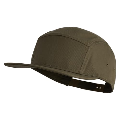 5 Panel Superior Cotton Twill Flat Bill Camper Cap - color: Coyote Brown