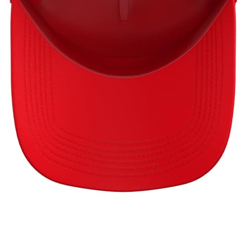 Roadrunner Bird Desert Vibes Arizona New Mexico Nevada Trucker Hat with Adjustable Mesh Back - color: Red