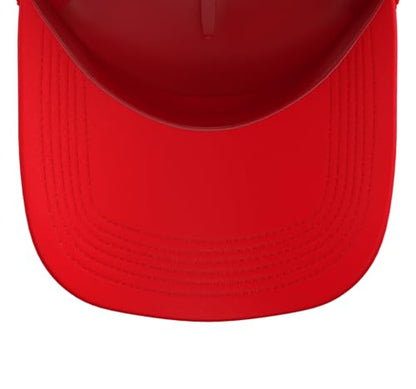 Really Like Bowler Hats Derby Bob Hat Trucker Hat with Adjustable Mesh Back - color: Red