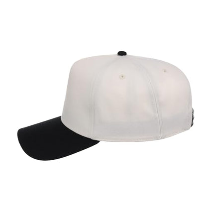 Lids Blank Hook Shot A-Frame Adjustable Snapback Hat – Breathable Mesh & Lightweight | Curved Bill | One Size Fits Most - color: Ivory/Black