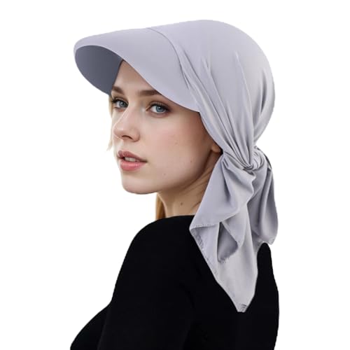 Headscarf Baseball Cap for Men Women, Summer Sun Visor Hat - color: Gray