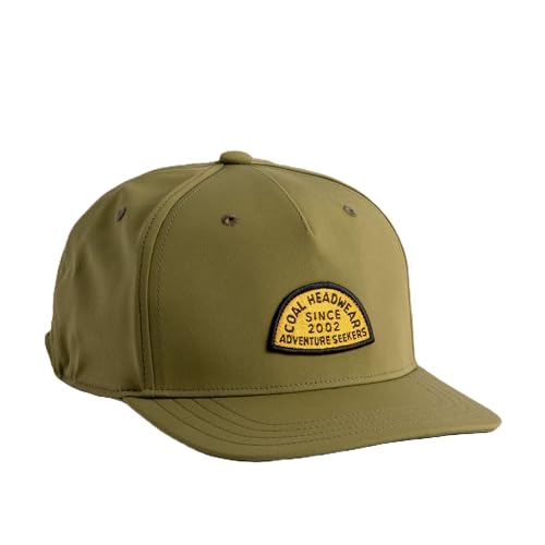 Coal Headwear Pacific 5 Panel Cap Hat - Lightweight Nylon, Flat Brim, Hat for Men and Women - Outdoor Casual Everyday - color: Olive