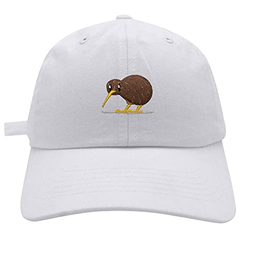 JPAK Kiwi Bird Baseball Cap Embroidered Cotton Dad Hat - Funny - color: White